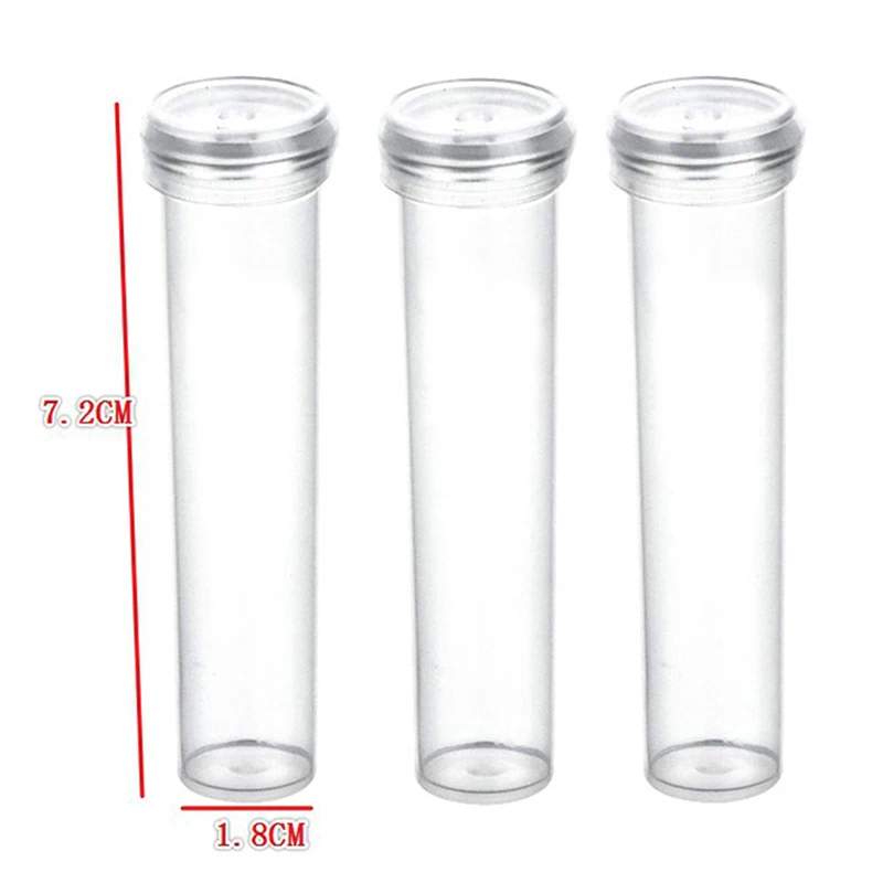 10Pcs  Plastic Flower Nutrition Tube With Cap Fresh Flower Water Storage Tube Plant Fresh-keeping Culture Small Tubes