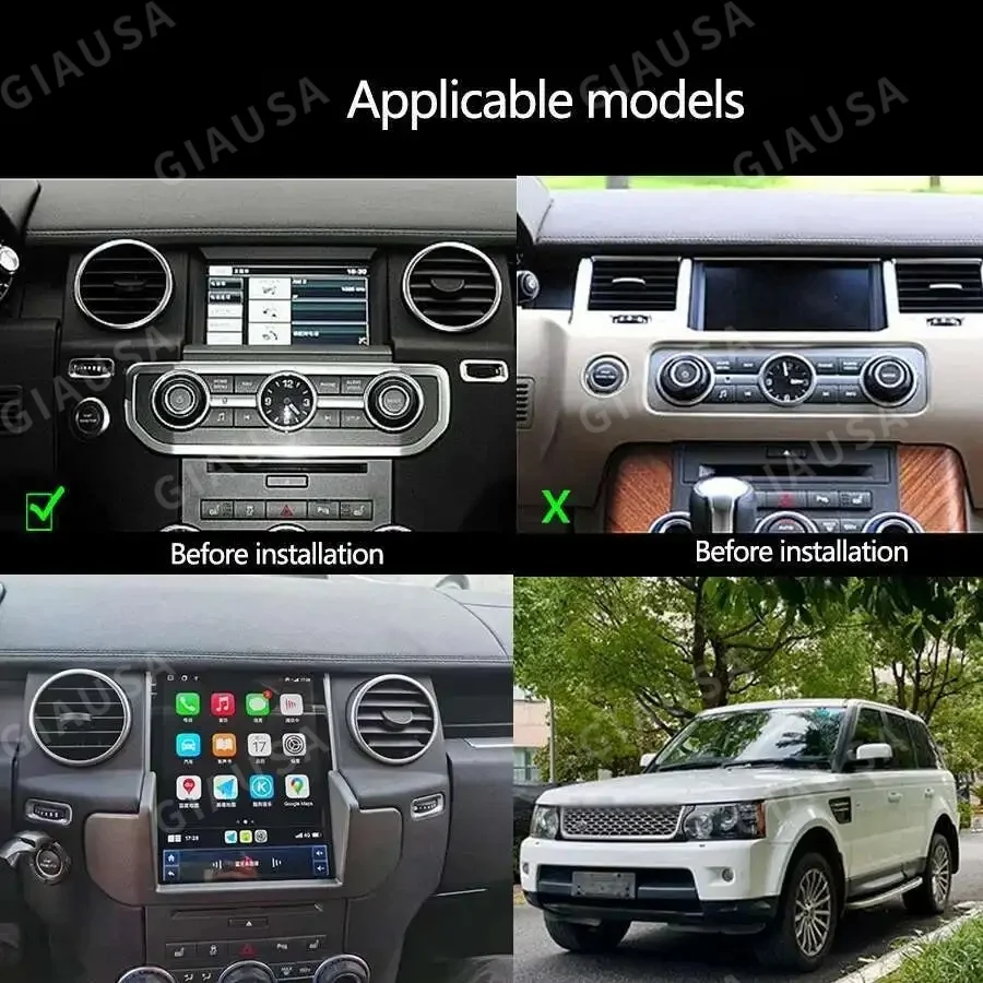 Android 14 Style Screen Car Radio For Land Rover Discovery 4 LR4 2009 2016 GPS Navigation Car Stereo + Climate LCD Screen
