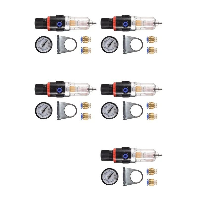 ABKJ-5X Air Filter Pressure Regulator 1/4 Inch AFR2000 Water Separator Air Tool Compressor Filter With 10MM Connector