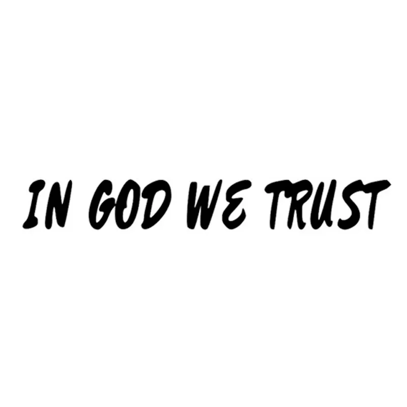 Creative GOD We Trust Religious Christian Warning Sign Car Stickers  Car Styling Decal Removable motorcycle Accessories