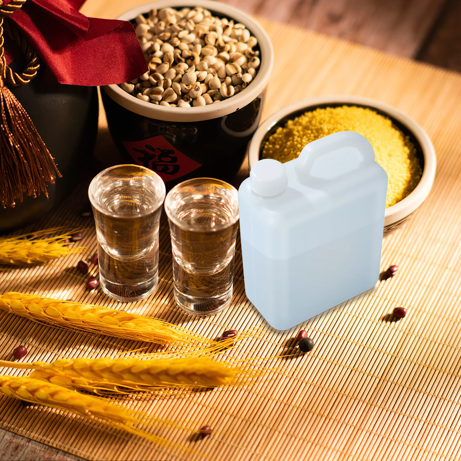 

2Pcs 1L Plastic Flat Bottle Refillable Liquid Container for Water Oil Glue Chemical Sample Distribution Reusable Storage Jug