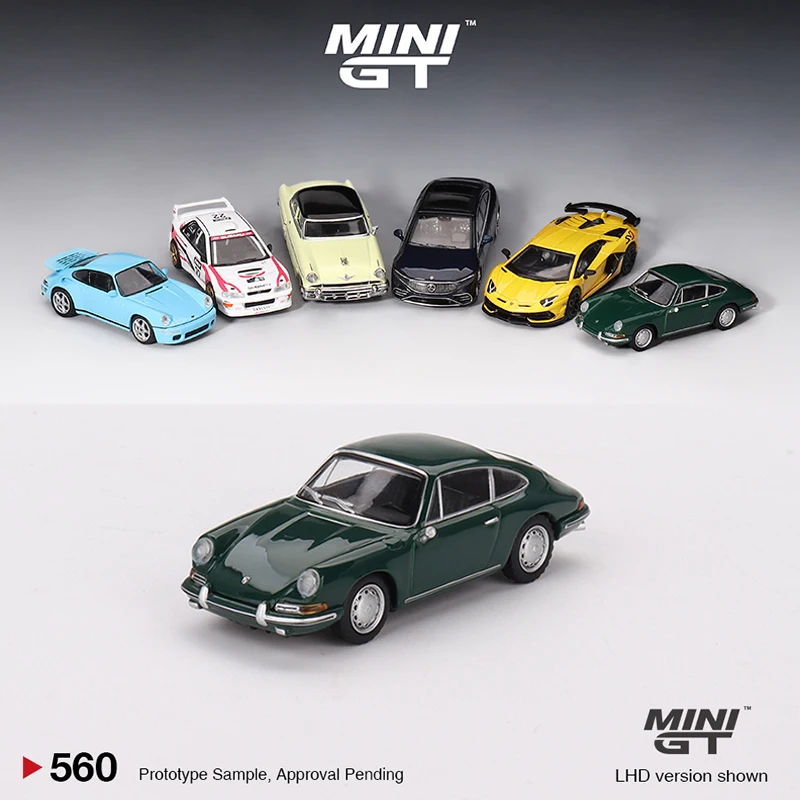 ミニカットキャスト合金カー,1:64, 911, 1963,グリーン車両,#560,lhd