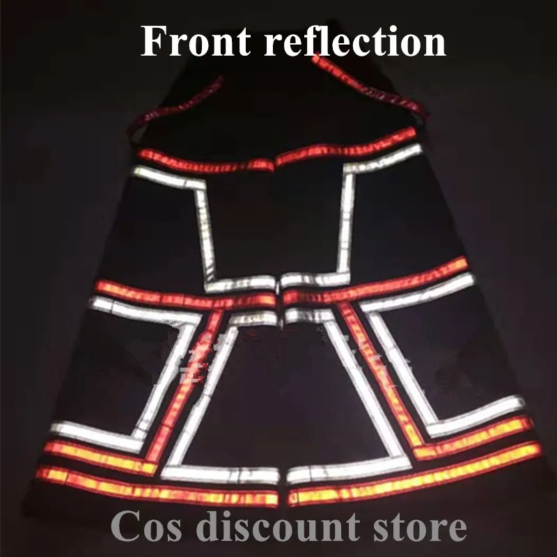 Geometric Pattern Phat Ghost Dance Shuffle Pants Luminous Fashion Dancing Pants Reflective Straight-leg Trousers for Women Men