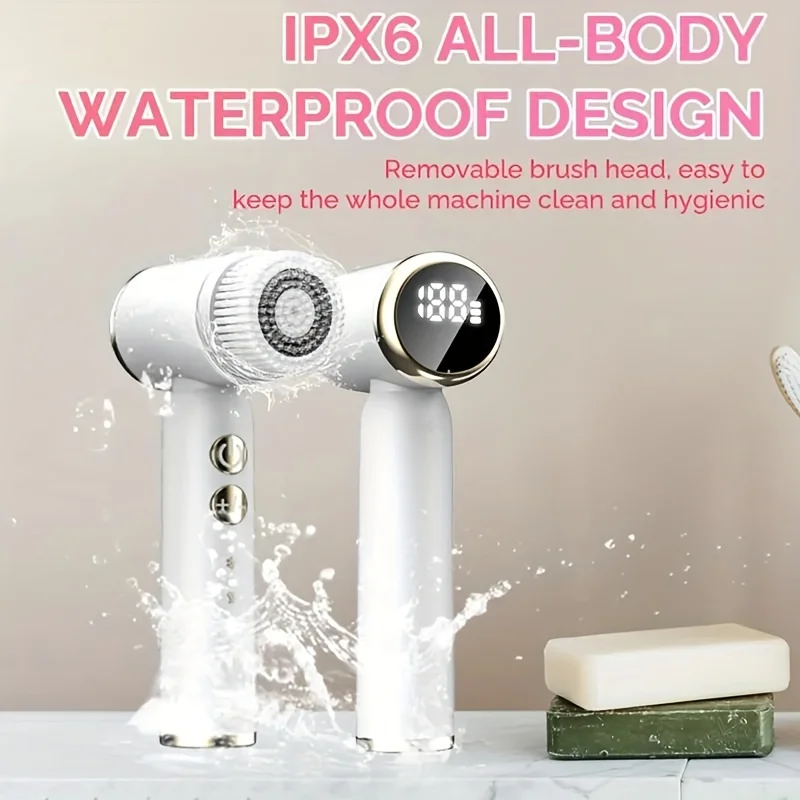 

Rechargeable Face Cleanser - 3 Speed Adjustment, Waterproof Silicone, Pore Cleaning - MZ-400