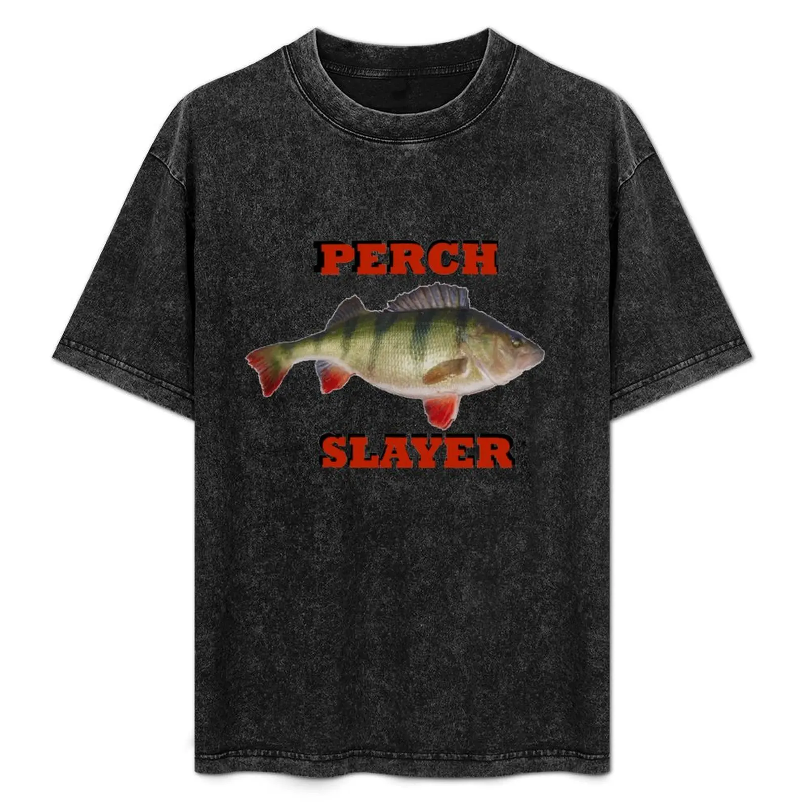 

Ice Fishing Perch Slayer T-Shirt Basic Regular Fit Casual T-Shirt