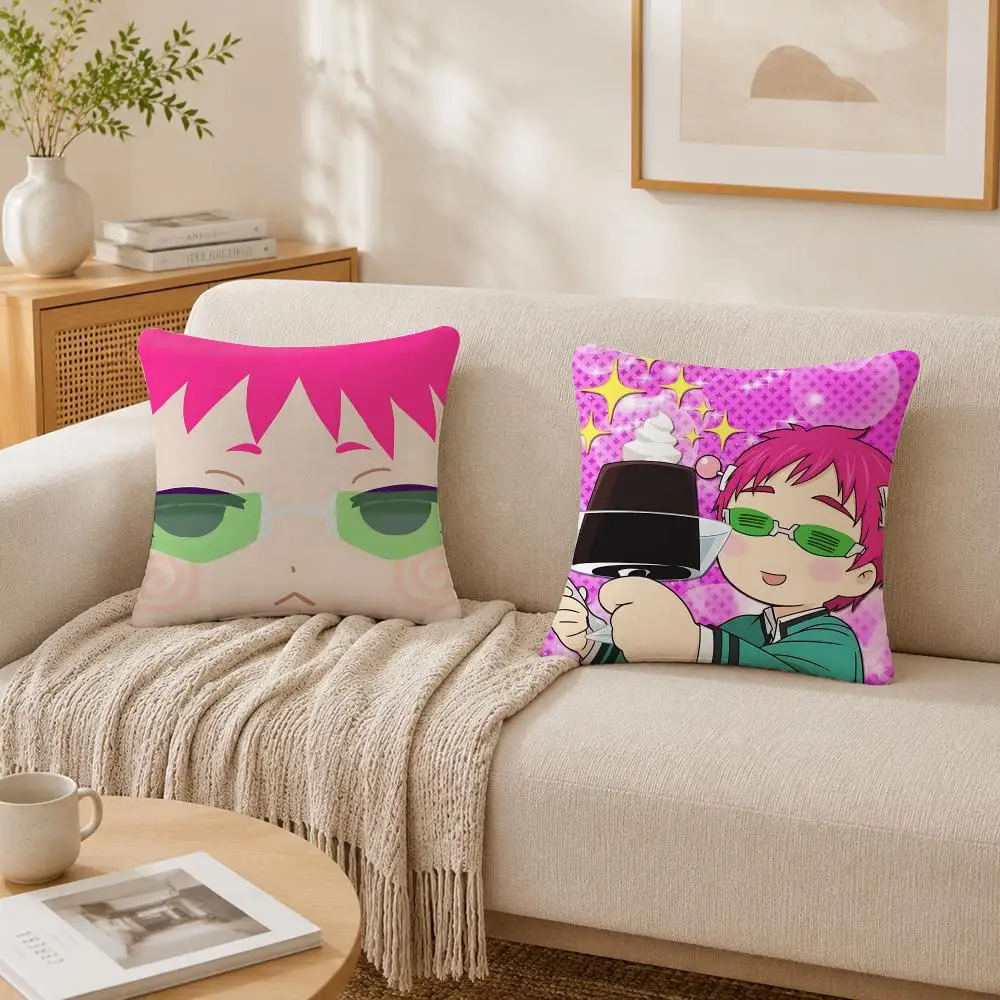 Japanese Anime S-SaikiS-K Cushion Cover Plush Decorative Pillow Case With Hidden Zipper Fashion Room Decor For Home