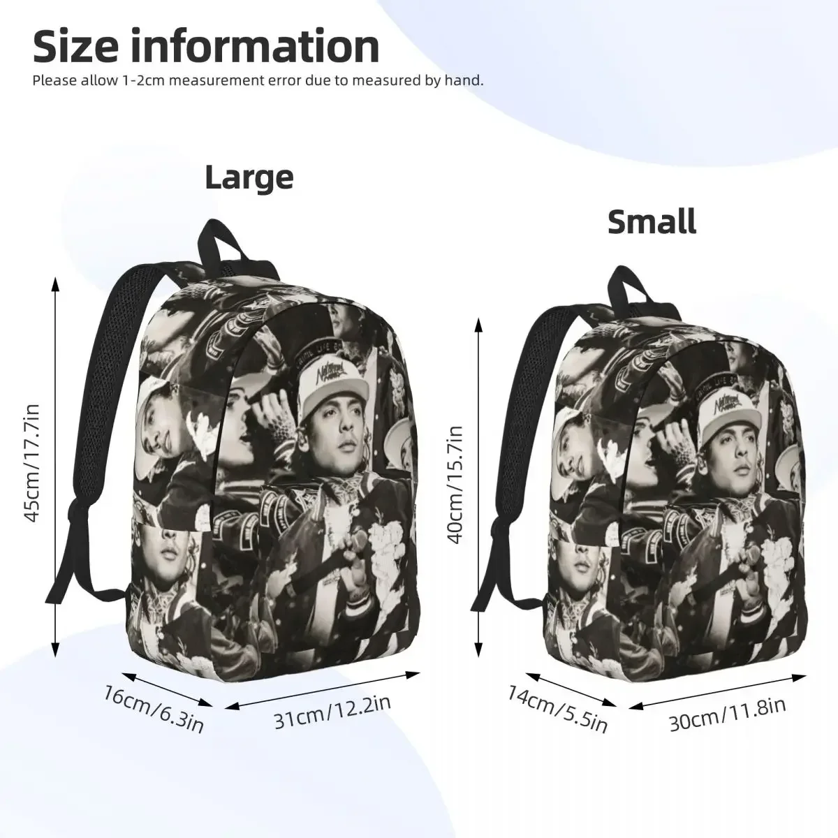 Natanael-mochila de lona para ordenador portátil para hombre y mujer, morral de moda para exteriores, escuela secundaria, senderismo, viaje, Rapper, Daypack