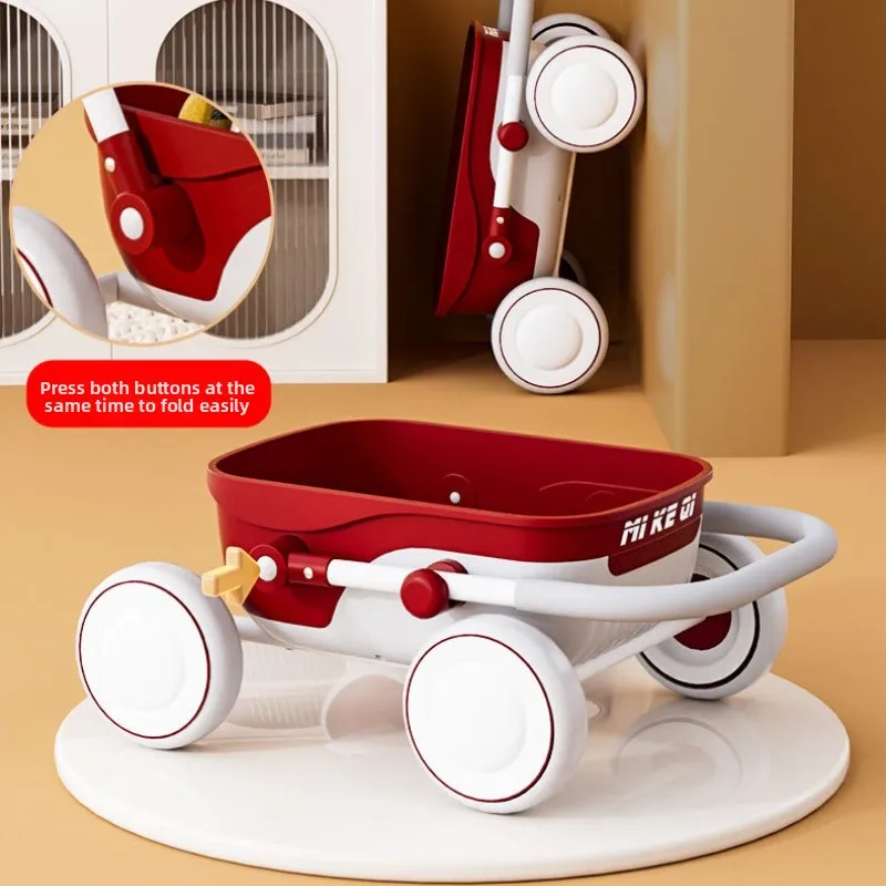 Baby Walker 5-in-1, Multifunctional Push Toy for Toddlers, EVA Silent Wheels, Anti-Tip Reinforced Base, Foldable   80KG Load