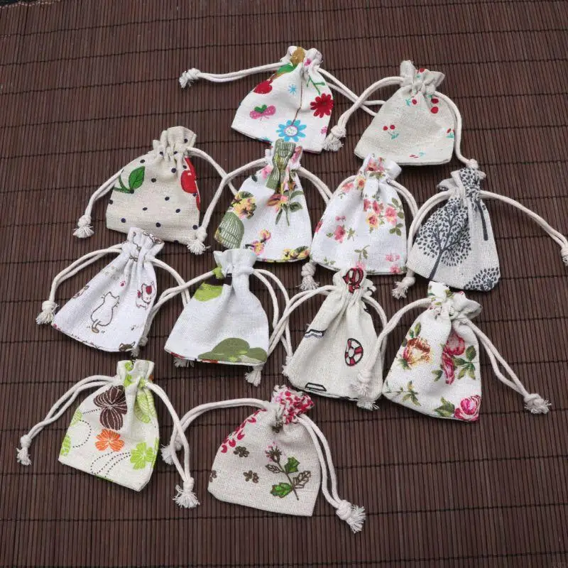K3KD Đám cưới Túi muslin với túi trang sức cao cấp