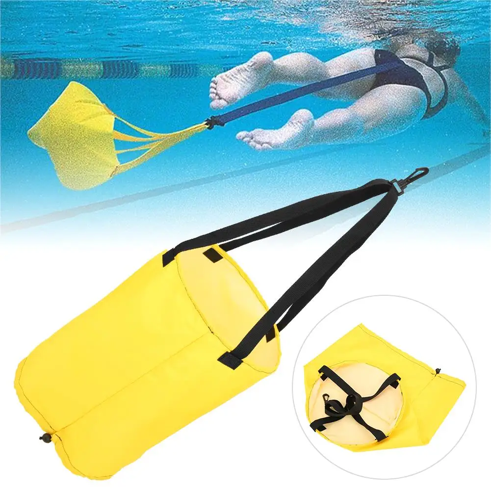 Adjustable Swimming Resistance Water Bag Strength Exerciser Drag Parachute Oxford Swim Trainer - for Adults and Children