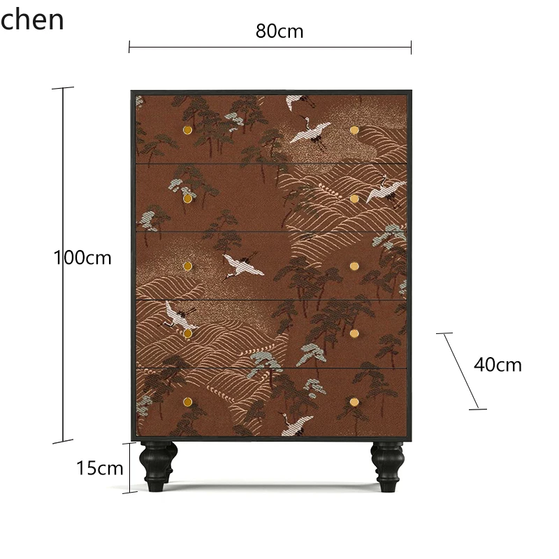 ZML Chinese style bucket cabinet, bedroom storage locker, household solid wood living room entrance decorative cabinet
