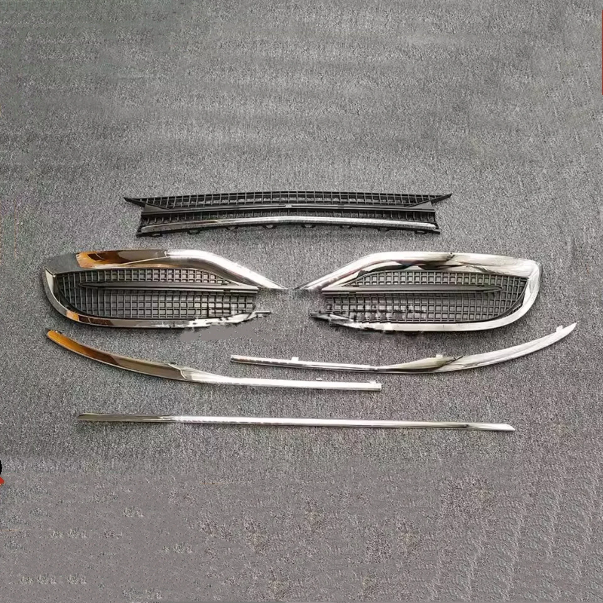 Front Bumper Grill Bright Strip for Mercedes Benz S Class 450 S350 S320 Convert Bottom Grille Body Kit Car Accessories