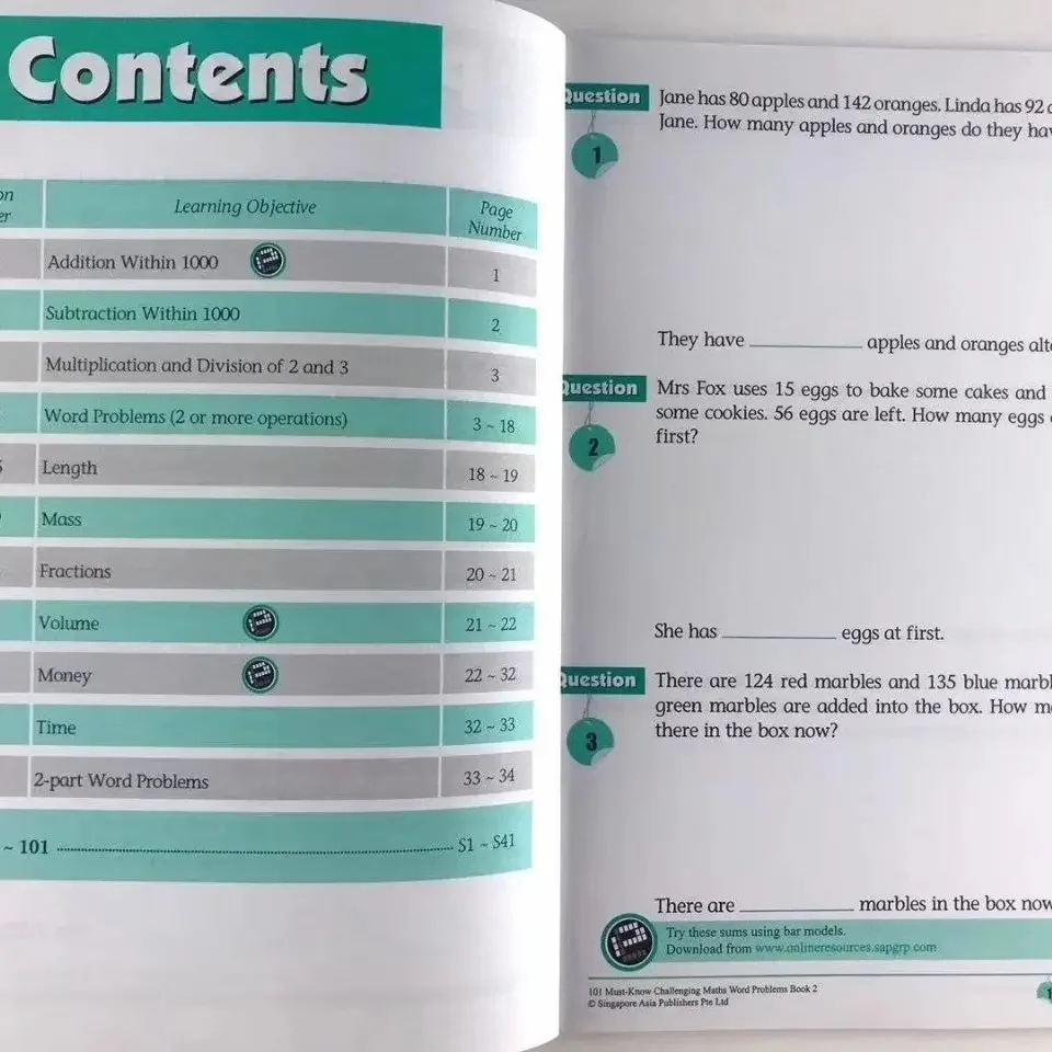 Imagem -04 - Singapore Primary School Math Practice Book Matemática Desafiadora Problemas de Palavras Random 101 Grade 16