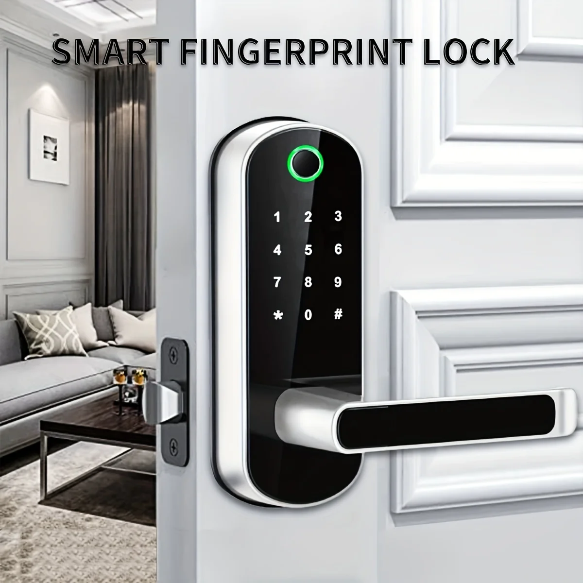 Smart Fingerprint Deurslot App Afstandsbediening Keyless WIFI Digitaal touchscreen slot NFC IP67 Waterdicht met 2 IC-kaarten