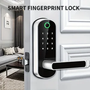 Smart Fingerabdrucktür Schloss App, Fernbedienung, schlüssellose WLAN, wasserdichte digitale Touchscreen -Sperre, NFC, IP67, 2 IC -Karten 12 Hauptverkaufsabdeckung Regenkamera WiFi - №9