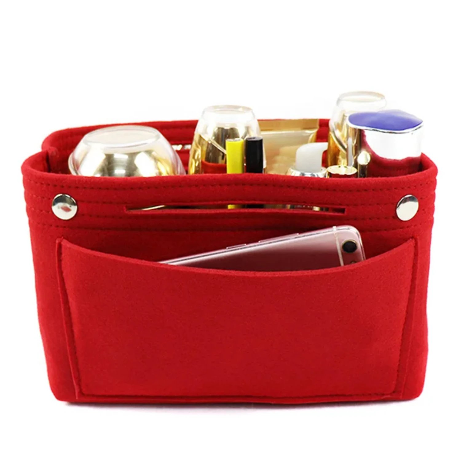 Versatile Multifunctional Women's Portable Handbag Organizer Insert: Felt Insert Bag for Makeup, Cosmetics, and Travel Accessori