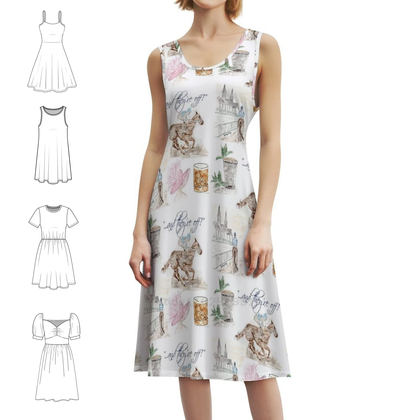 Derby Dress Horse Race Sexy Vacation Dress For Women Beach Party Birthday Mini Dress Party Dresses