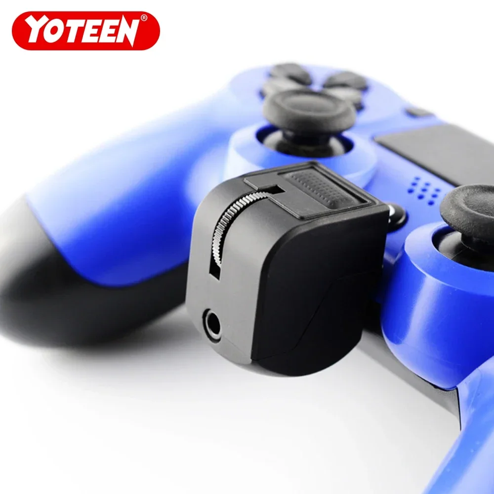 Áudio Jack para PS4 Game Controller, Adaptador de fone de ouvido com Mic, Controle de volume para PlayStation 4, Acessório Gamepad