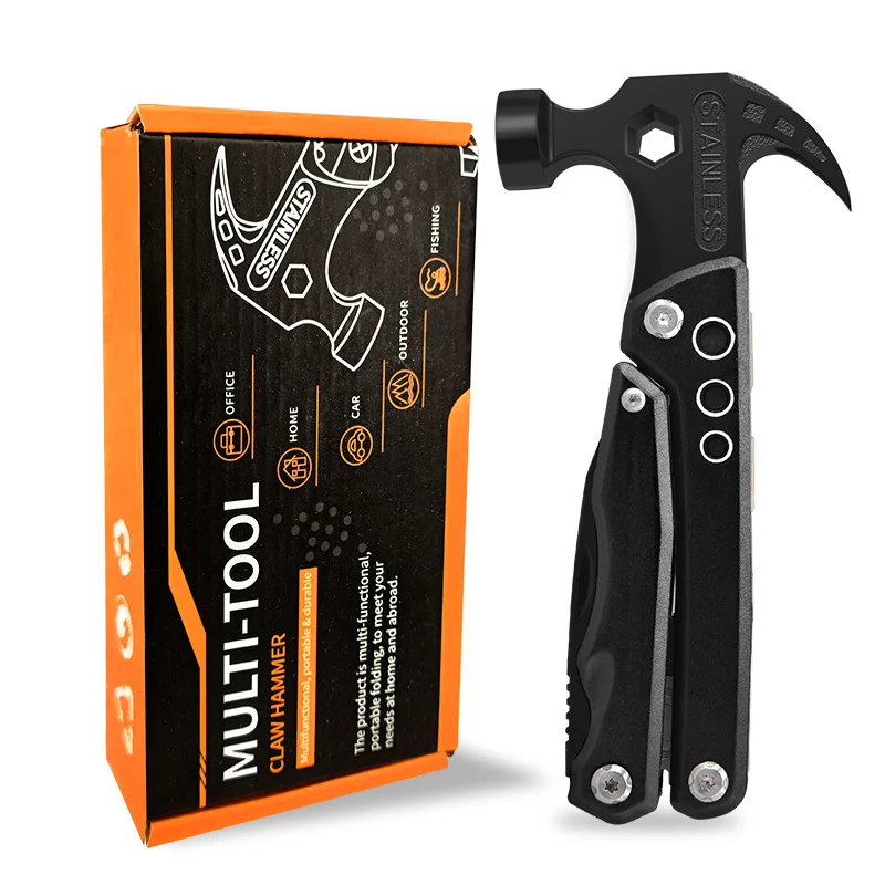 

Multifunctional Pliers Multitool Claw Hammer Stainless Steel Tool With Nylon Sheath For Outdoor Survival Camping Hunting Hiking