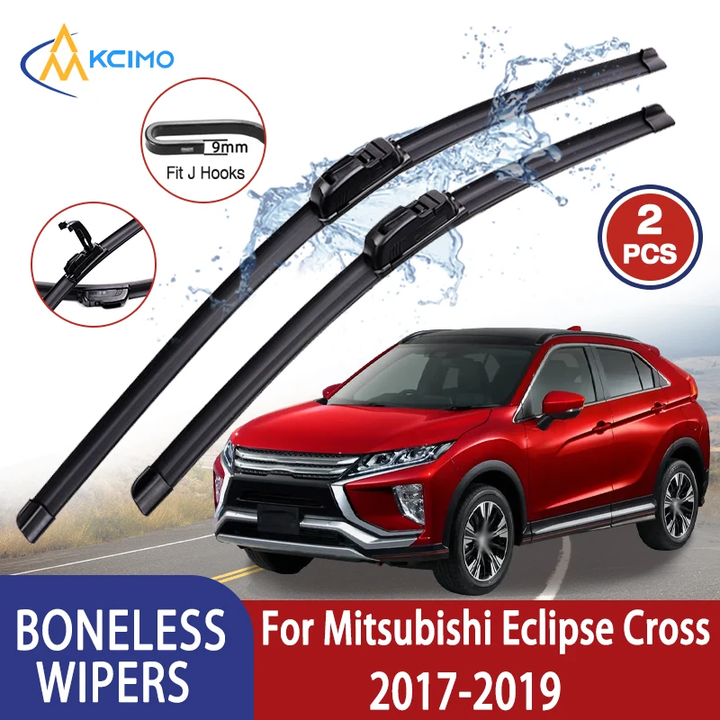 

Kcimo для Mitsubishi Eclipse 2017-2019, автомобильный дворник U-типа, мягкий резиновый бескостный дворник HD, тихий прочный автомобильный дворник 24 "+ 20"