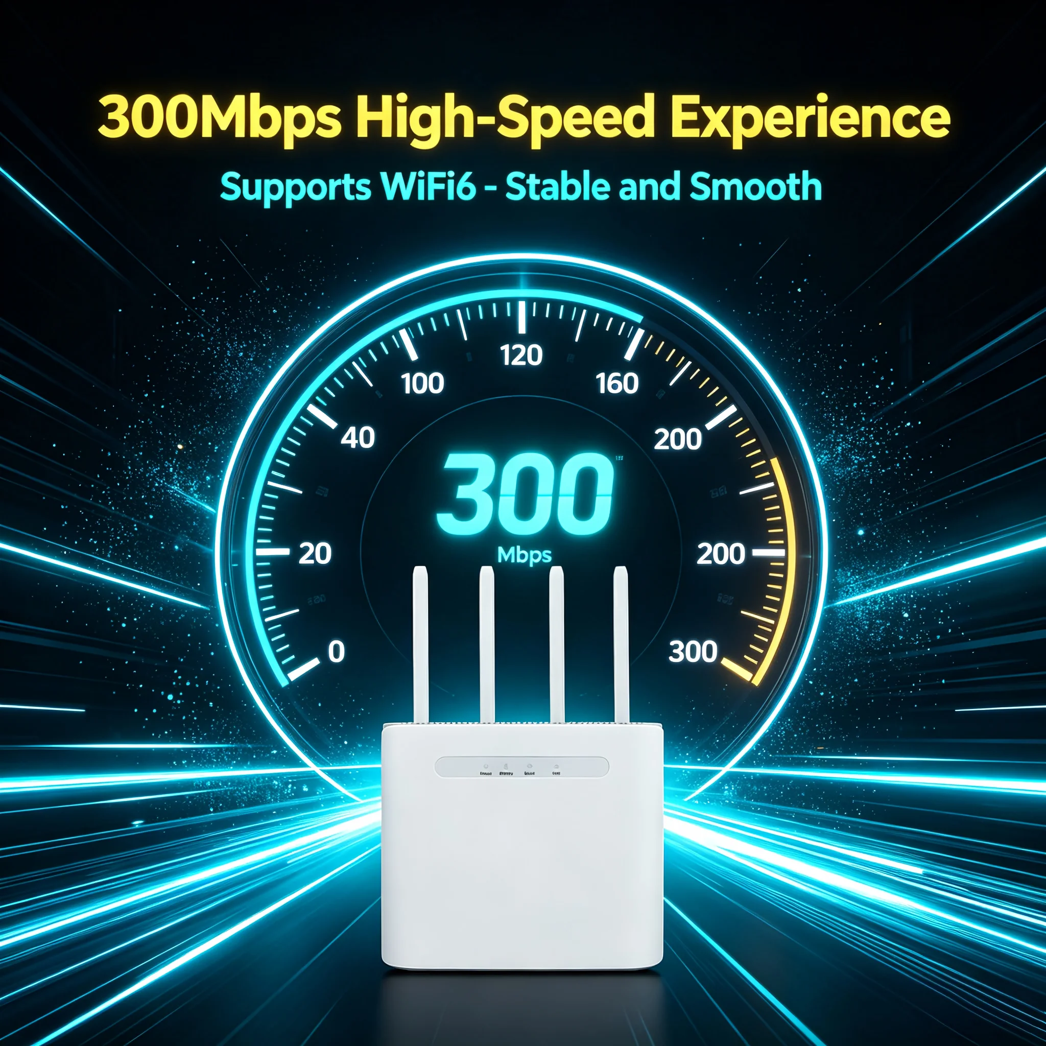 Hot Selling Portable 4G Lte Wifi Modem Hotspot 300Mbps Max. Lan Data Rate 2.4G Frequency Support Sim Card Slot For Outdoor Use