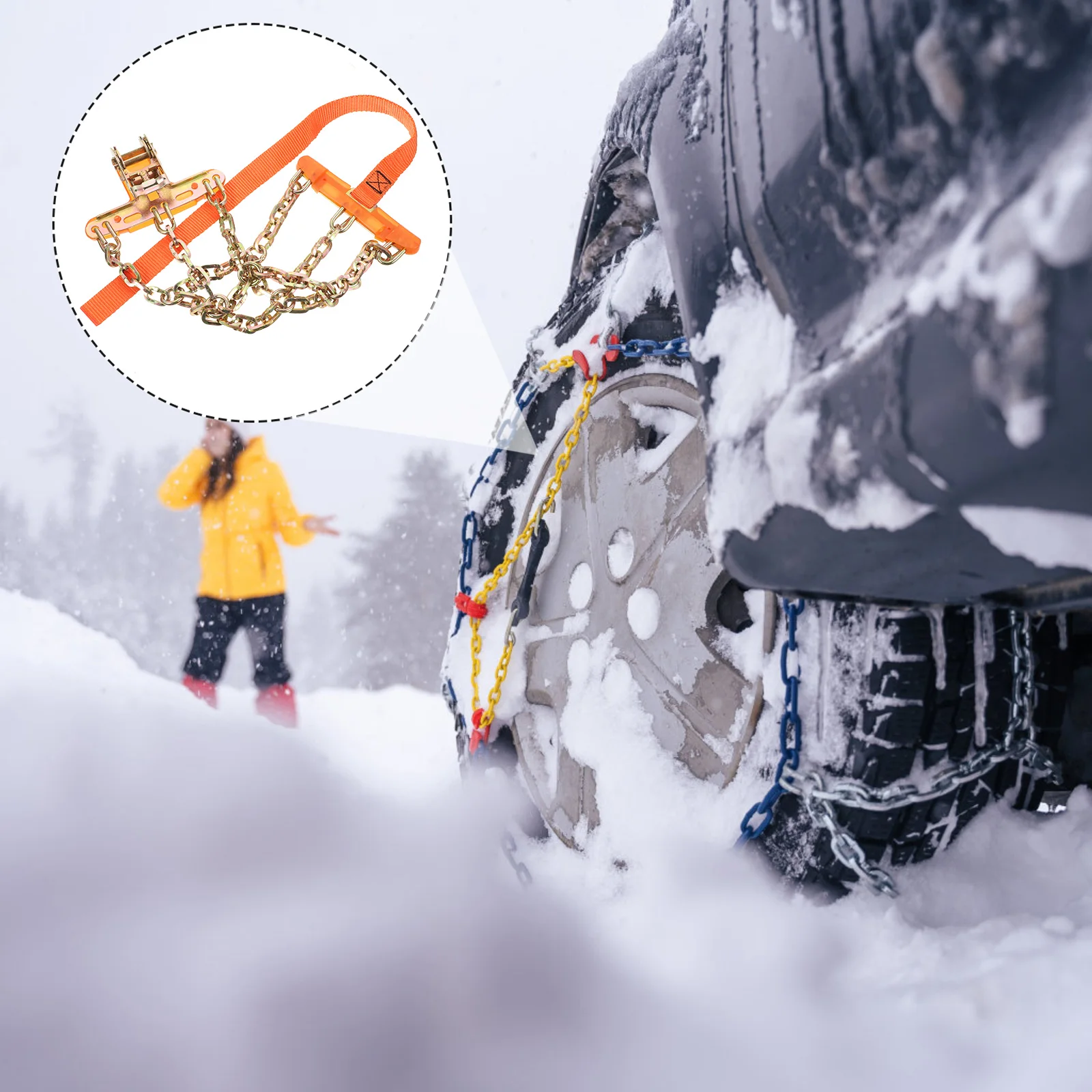 

Car Anti-skid Tire Chains for Auto Emergency Tyre Chain Snow Ice Road Emergency Vehicle Traction Auto Snow Chain