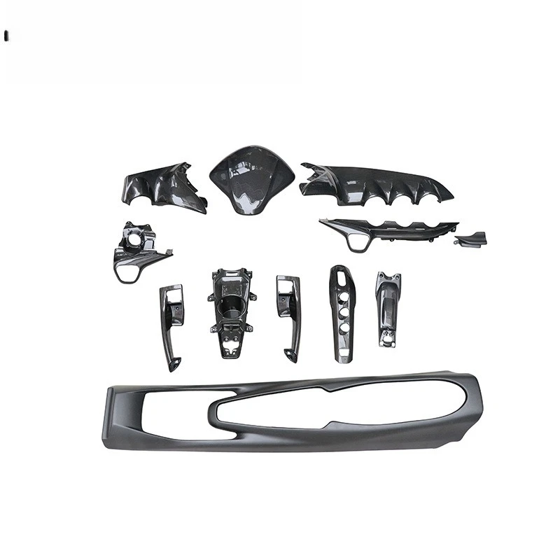 Suitable for modifying and upgrading the original car interior carbon fiber air conditioner port trim central control button bas