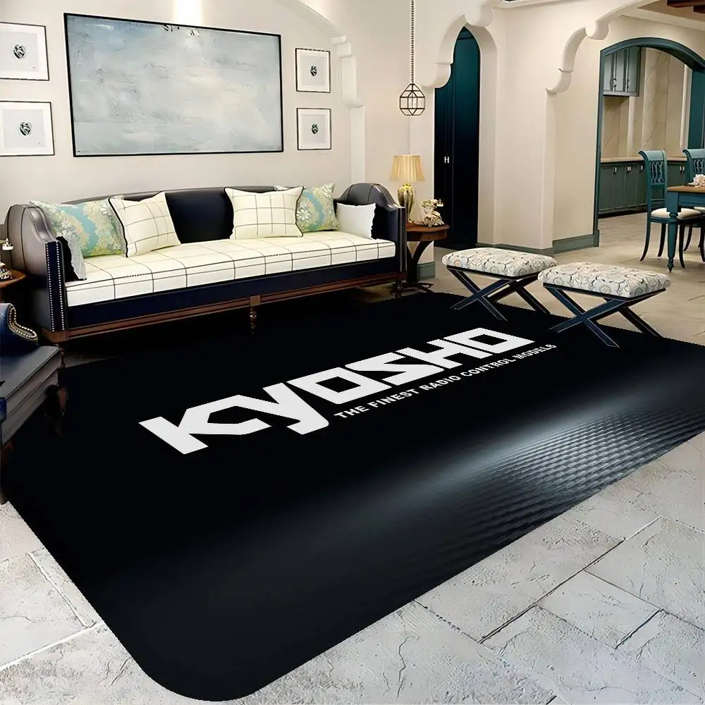 Kyosho Japan RC Logo Hallway Carpet INS Style Soft Bedroom Floor House Laundry Room Mat Anti-skid Bedside Area Rugs