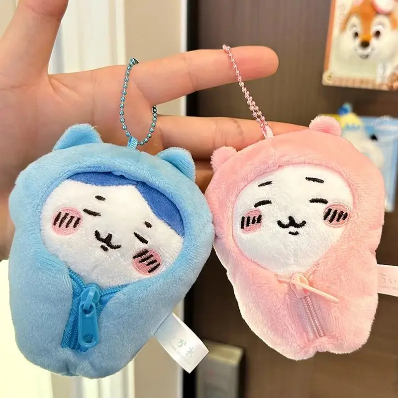 

Kawaii Miniso Chiikawa Plush Doll Hachiware Cute Anime Keychain Sleeping Bag Series Girls' Bag Accessories Doll Bag Pendant