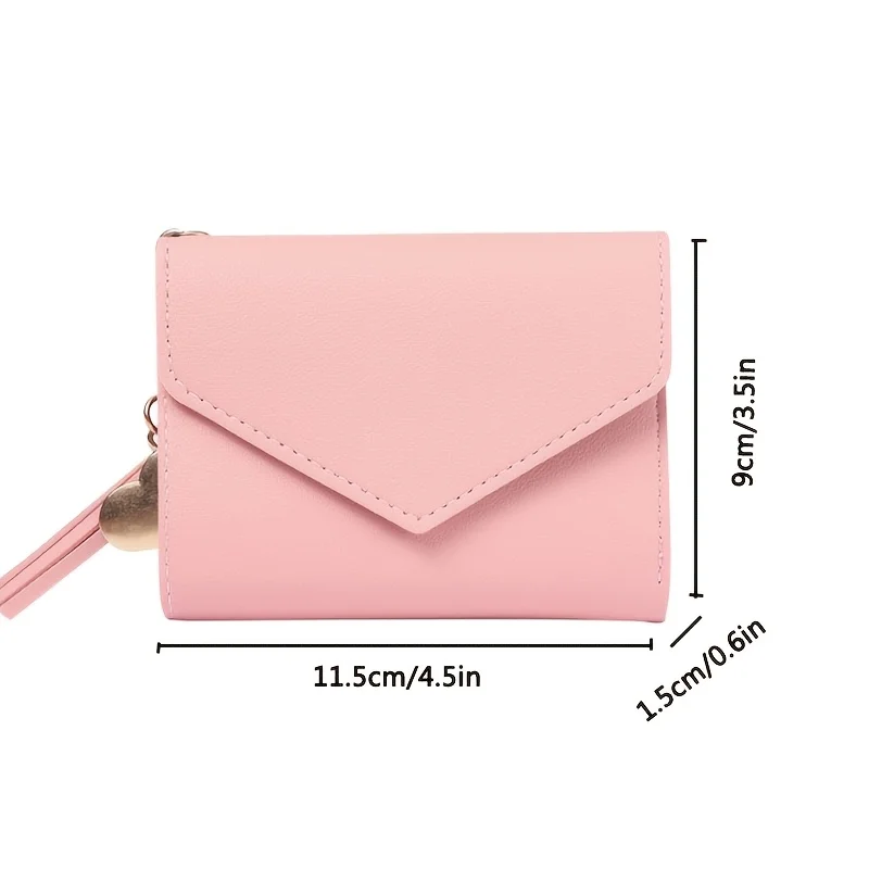 1/2 Piece Tassel-Shaped Coin Purse Simple 70% off Wallet for Girls Short Style New Mini Folding Wallet Cute Small Wallet Gift Idea for Christmas and Halloween
