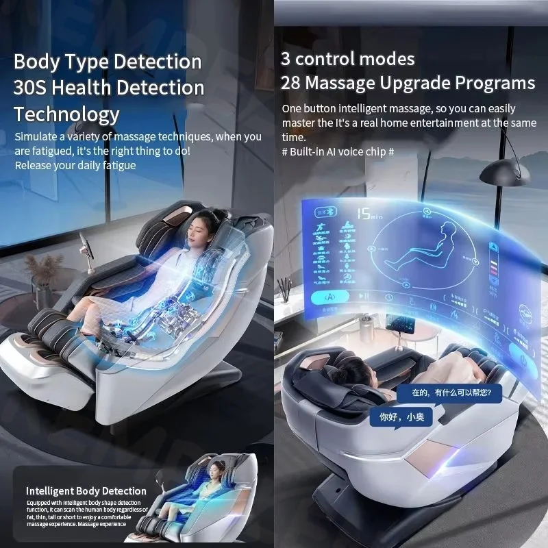 KEMPELEN AI Smart Massage Chair with 152cm SL Track, Zero Gravity & Health Monitoring – 3-Year Warranty