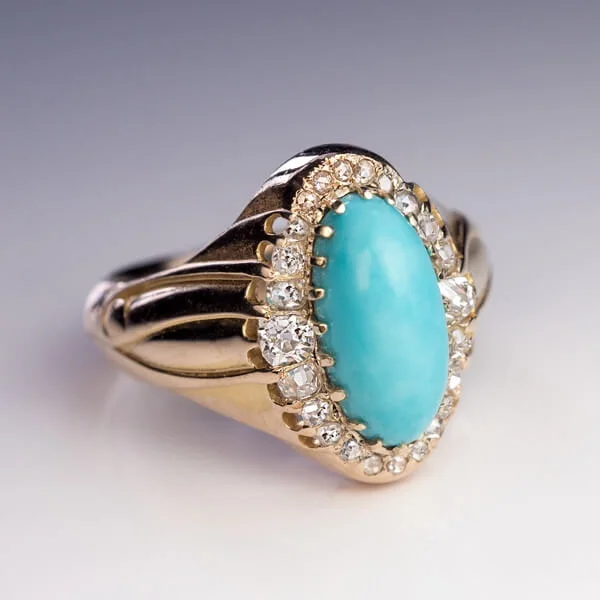 Anillo elegante para mujer, conjunto de piedra verde y azul, anillos de compromiso a la moda Vintage, joyería de banda de boda para fiesta