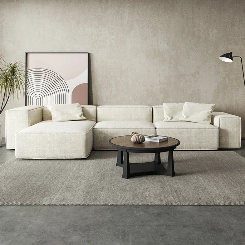 

Large Filler Living Room Sofas Beige Sectional Designer Wooden Sectional Puffs Sofa L Shape Designer Divano Soggiorno Furniture