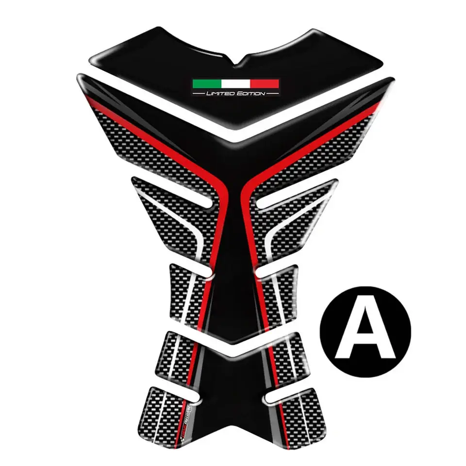 3D Carbon-look Motorcycle Tank Pad Protector Decal Stickers Case for YAMAHA  SUZUKI DUCATI KAWASAKI HONDA APRILIA LOGO All Years