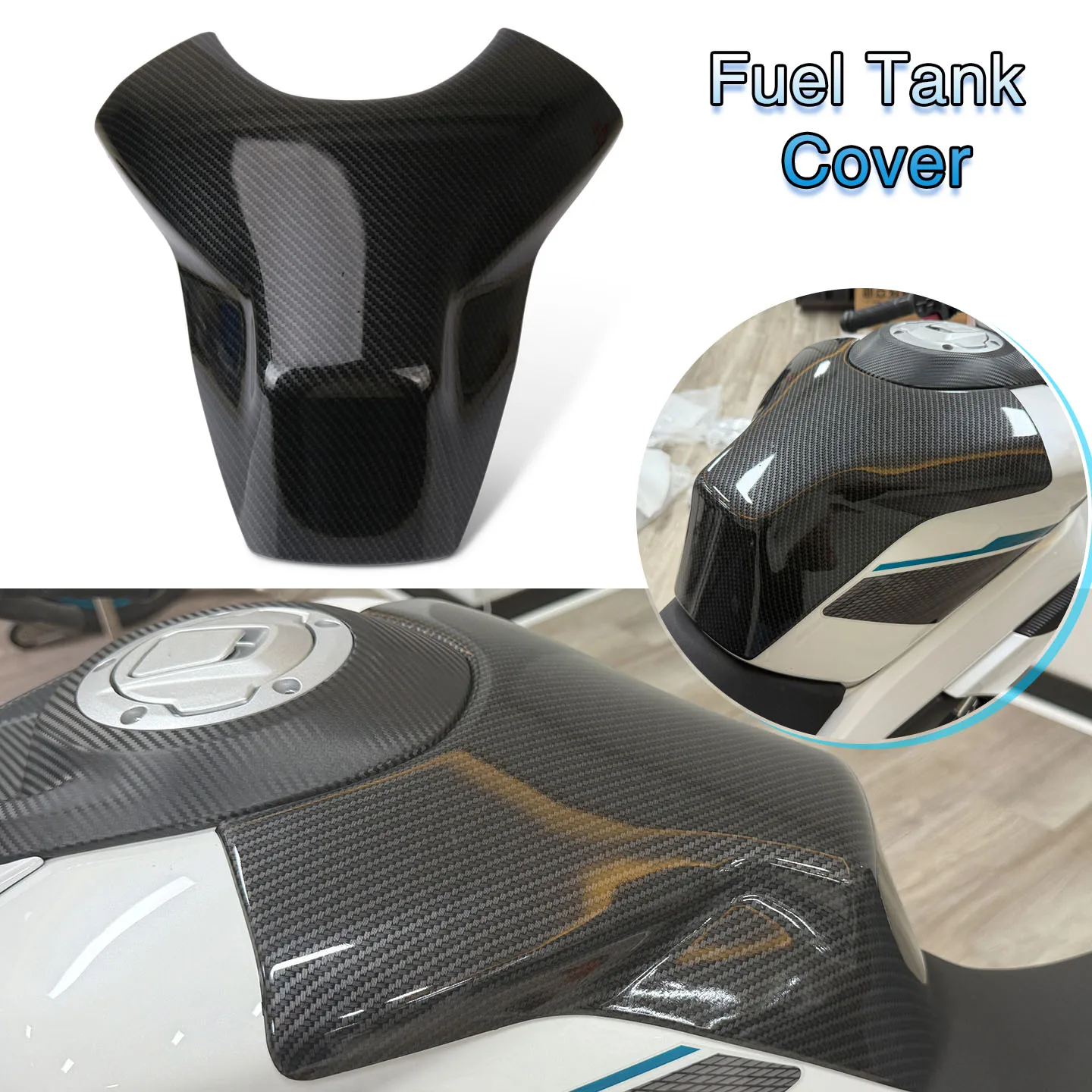 Motorcycle Carbon Fiber Fuel Gas Tank Cover Guard Protector For 450SR 450 SR 2022 2023 2024 2025