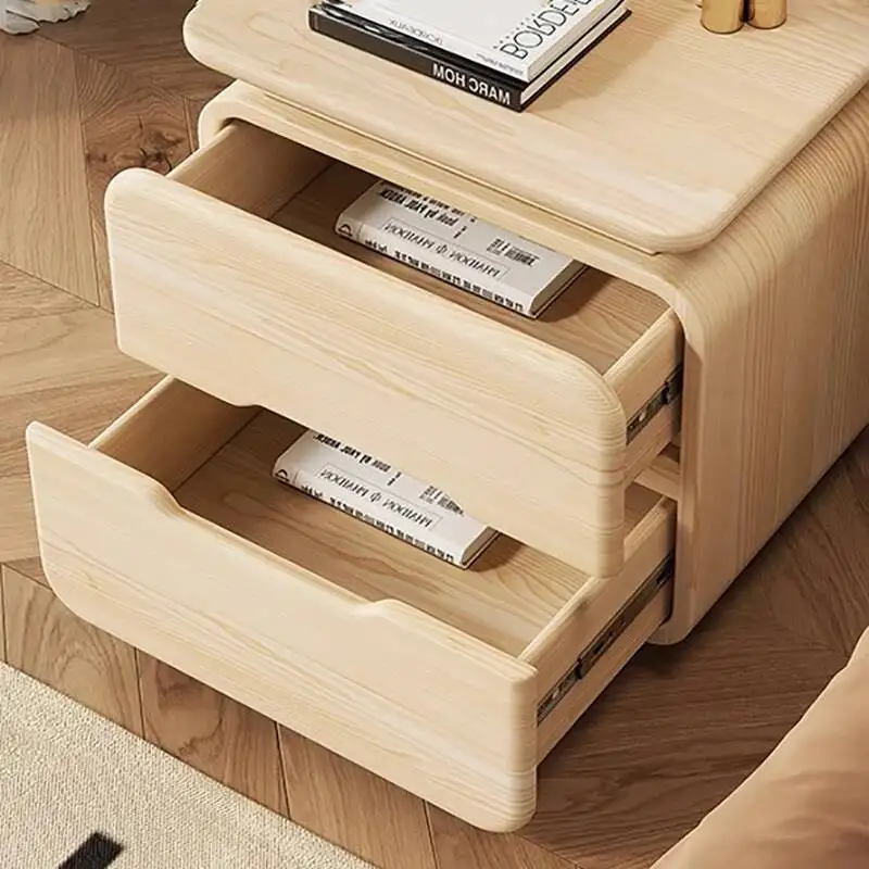 منضدة صغيرة كورية حديثة إسكندنافية بسيطة منضدة أوروبية جمالية مخفية للتخزين أثاث غرفة نوم Mesa De Noche #4