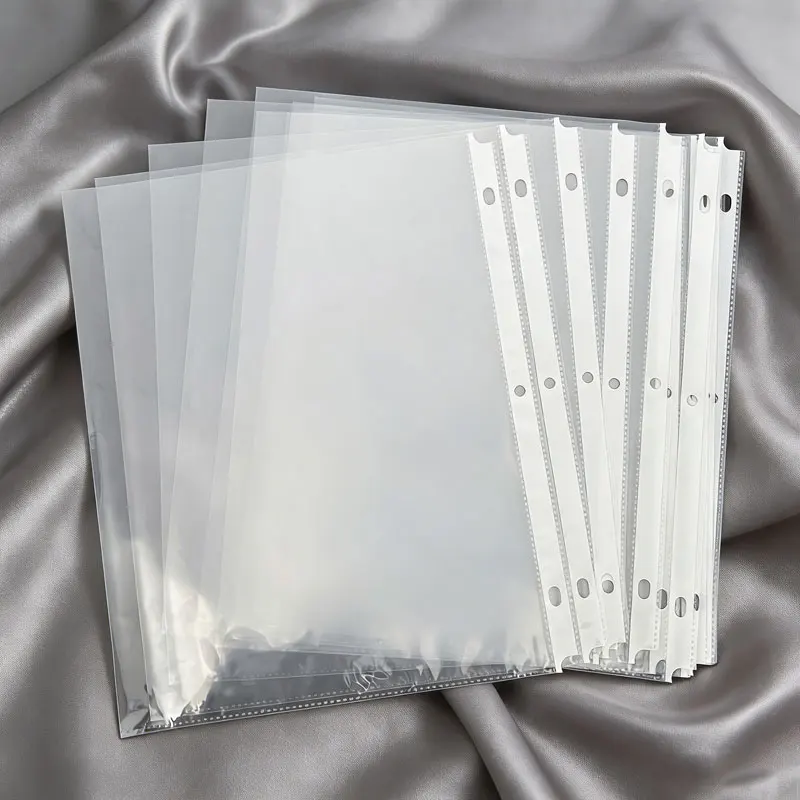 50Sheet Transparent A4 Protectors 3 Ring Binder Heavy Duty Acid Free Plastic Document Storage Sleeves Office School Supplies