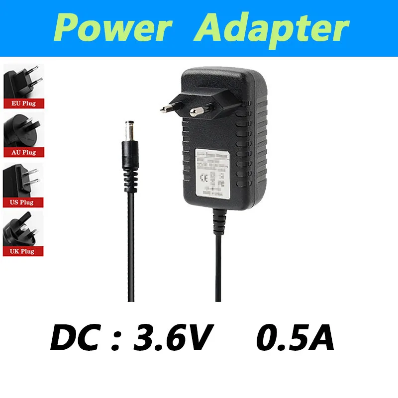 LAIMAIECO 3.6V 0.5A DC Adapter Power Supply DC3.5*1.35MM Charger SMPS EU US UK AU Plug