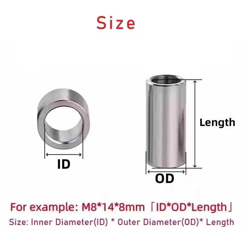 304 Stainless Steel Unthreaded Standoff Spacer Bushing Washer M2 M3 M3.5 M4 Round Hollow Gasket Sleeve