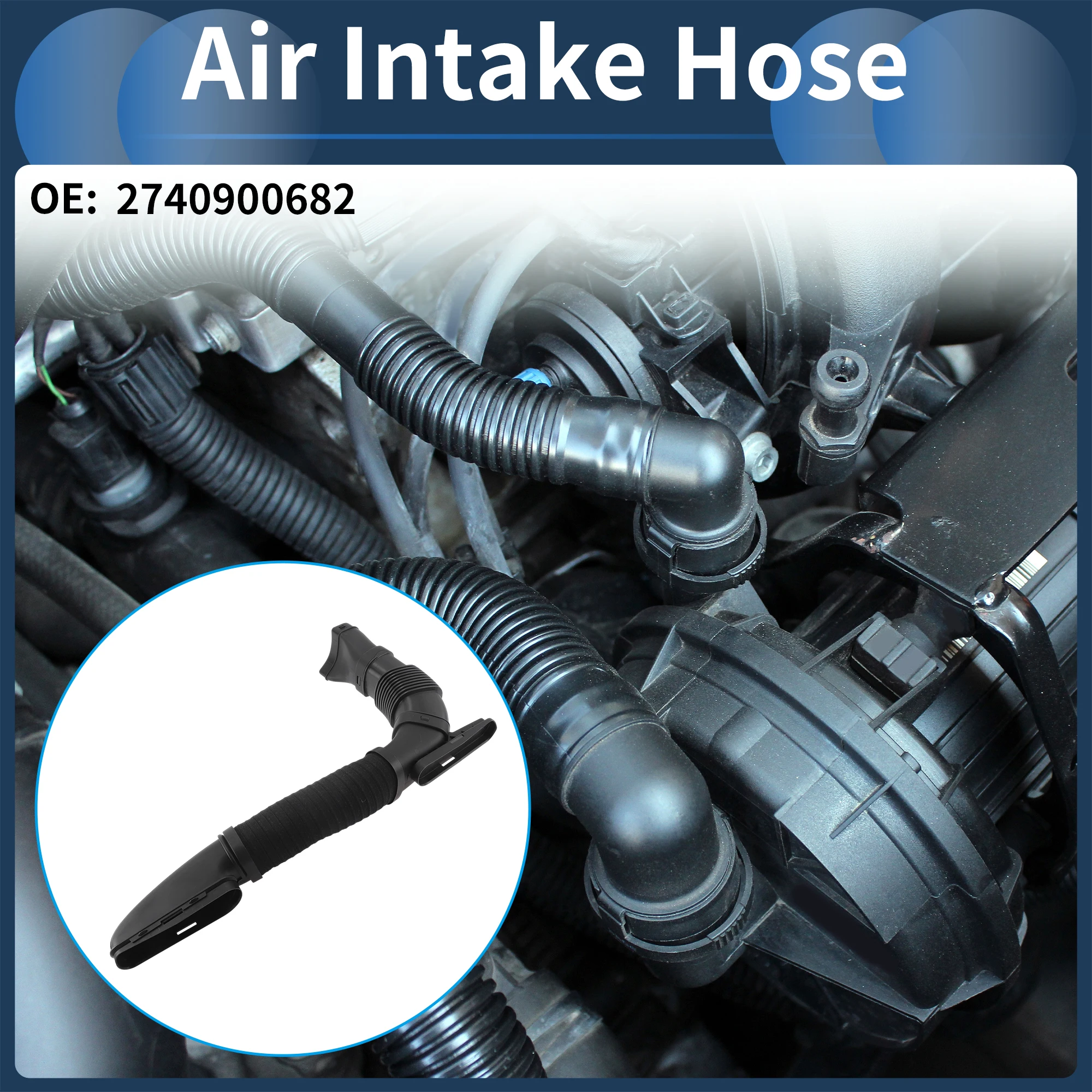 

X Autohaux Engine Air Intake Hose for Mercedes Benz Air Cleaner Intake Hose No.2740900682