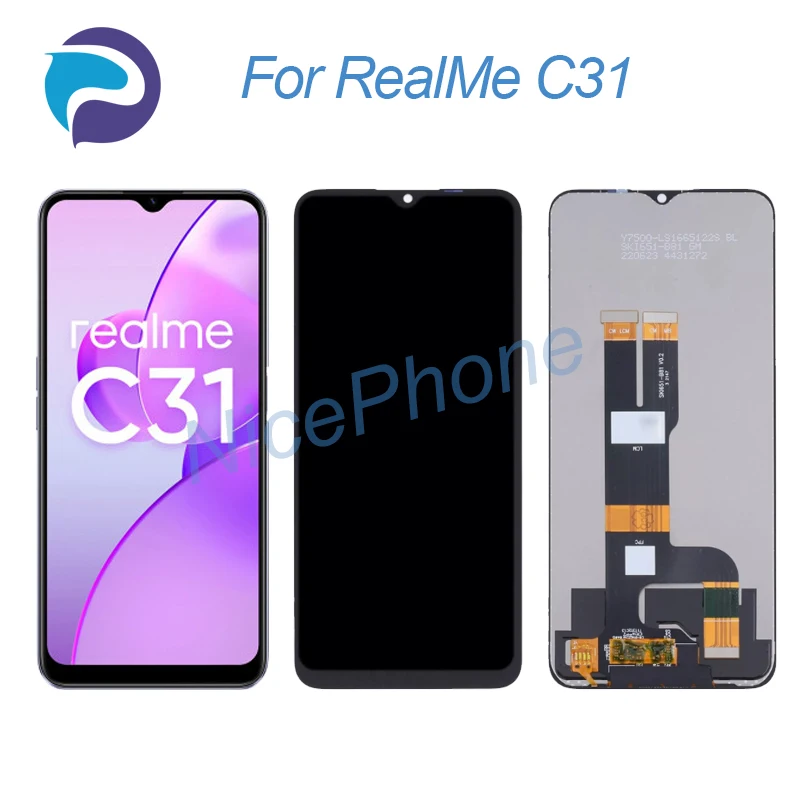 

for RealMe C31 LCD Display Touch Screen Digitizer Assembly Replacement 6.5" RMX3501 C31 Screen Display LCD