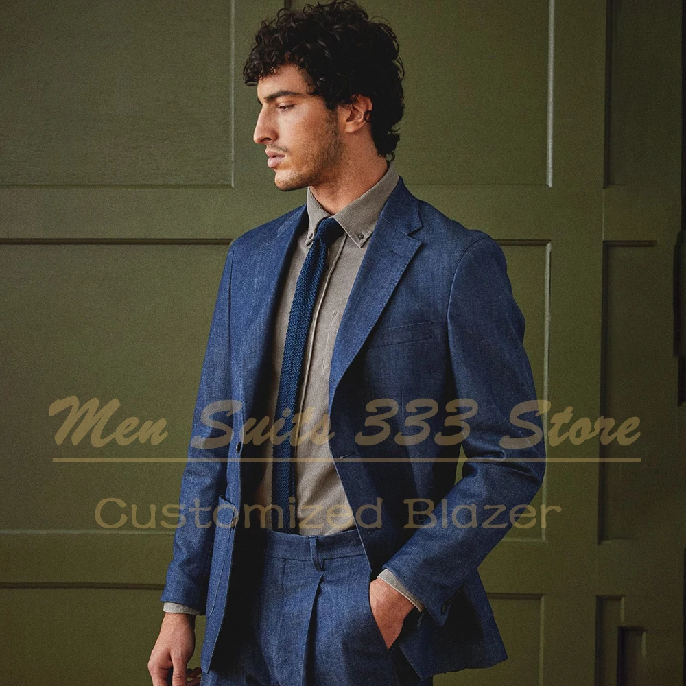 

Customzied Men's Suits Fashion Single Breasted Notch Lapel Slim Fit Male Clothing High Quality 2 Piece Jacket Pants Outfits