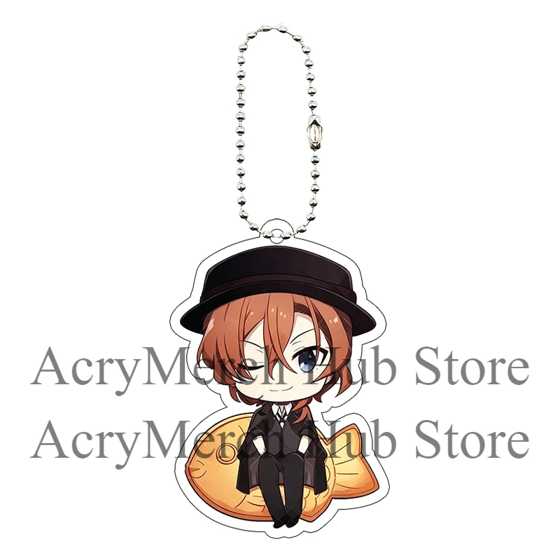 Sigma Atsushi Nakajima Bungo Stray Dogs Taiyaki Topic Q Version Acrylic Keychain Cartoon Bag Pendant Decoration Birthday Gift view 6