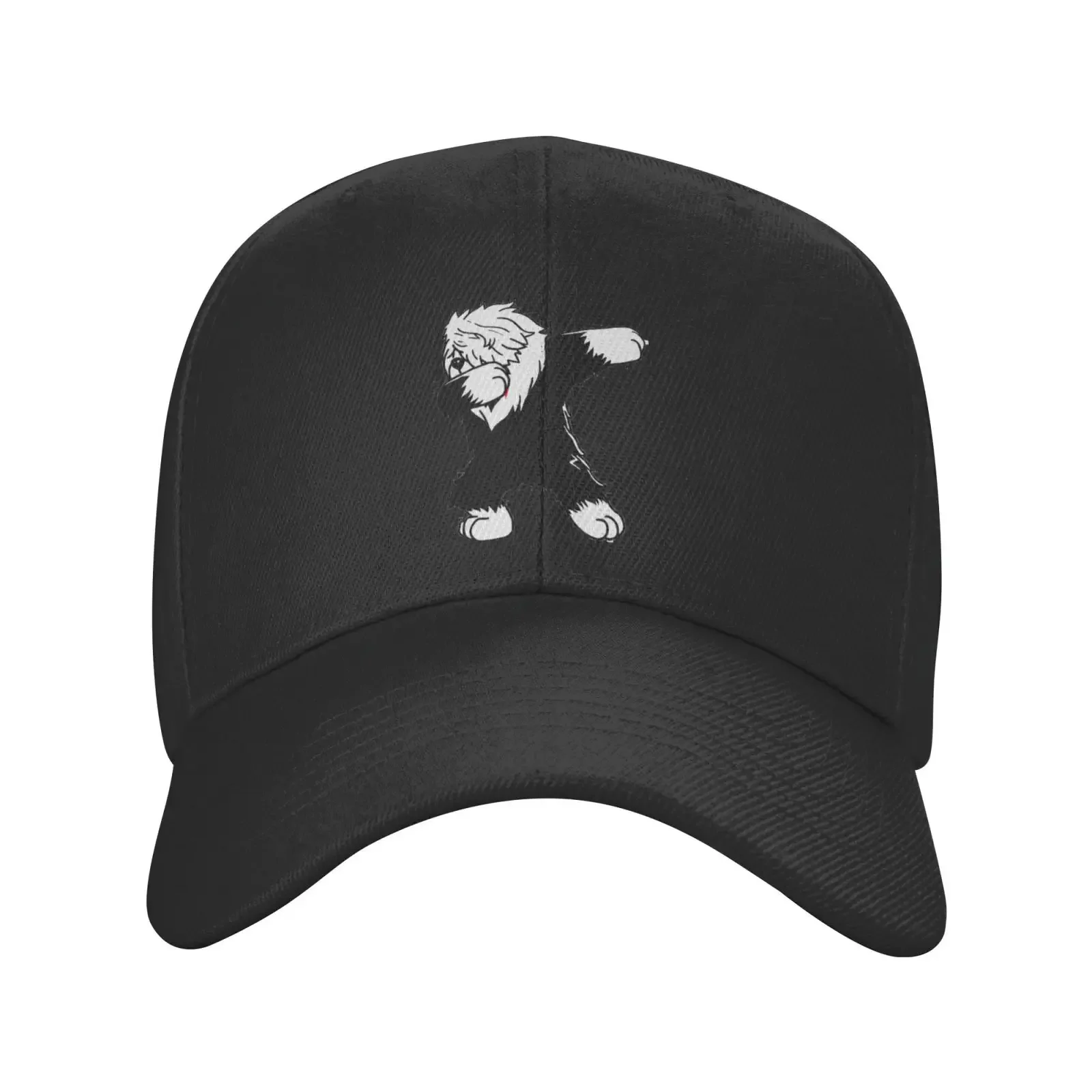 Old English Sheepdog Dog Baseball Caps Funny Unisex Soft Casquette Cap Fashion Denim Hat Vintage Adjustable Black