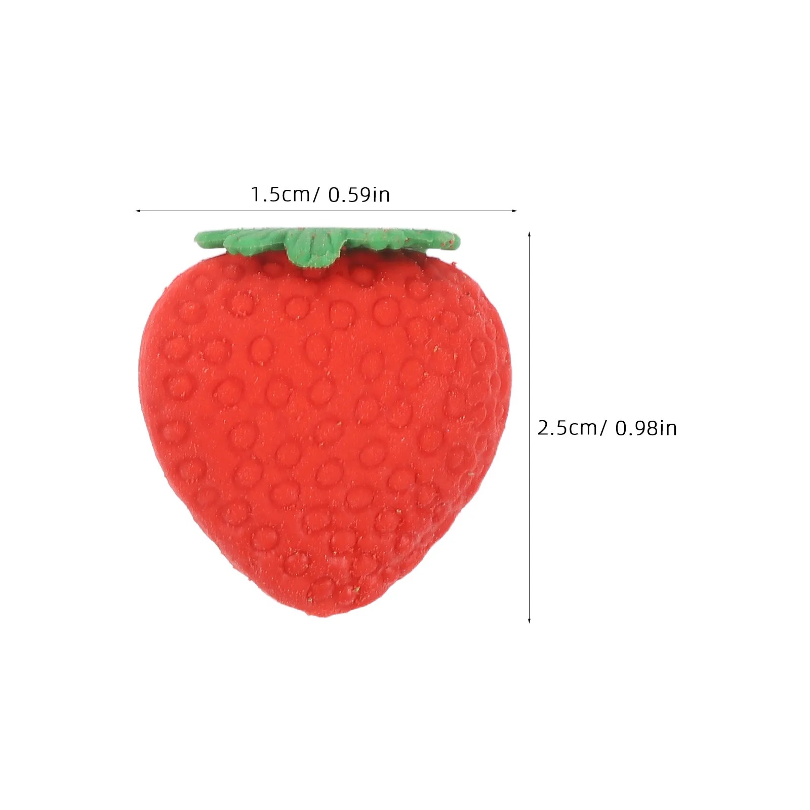100Pcs Strawberry Shaped Mini Erasers Cute Kawaii Fruit Design Wear-Resistant Pencil Erasers for Students School Office Home