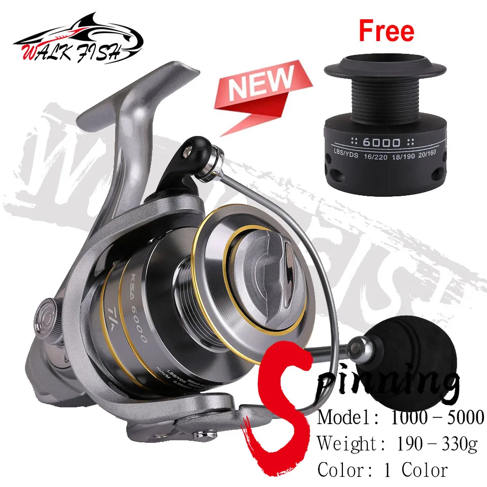 WALK FISH High Quality Double Spool Fishing Reel 5.0:1 4.7:1 Gear Ratio Spinning Reel Carp Fishing Casting Reel For Saltwater