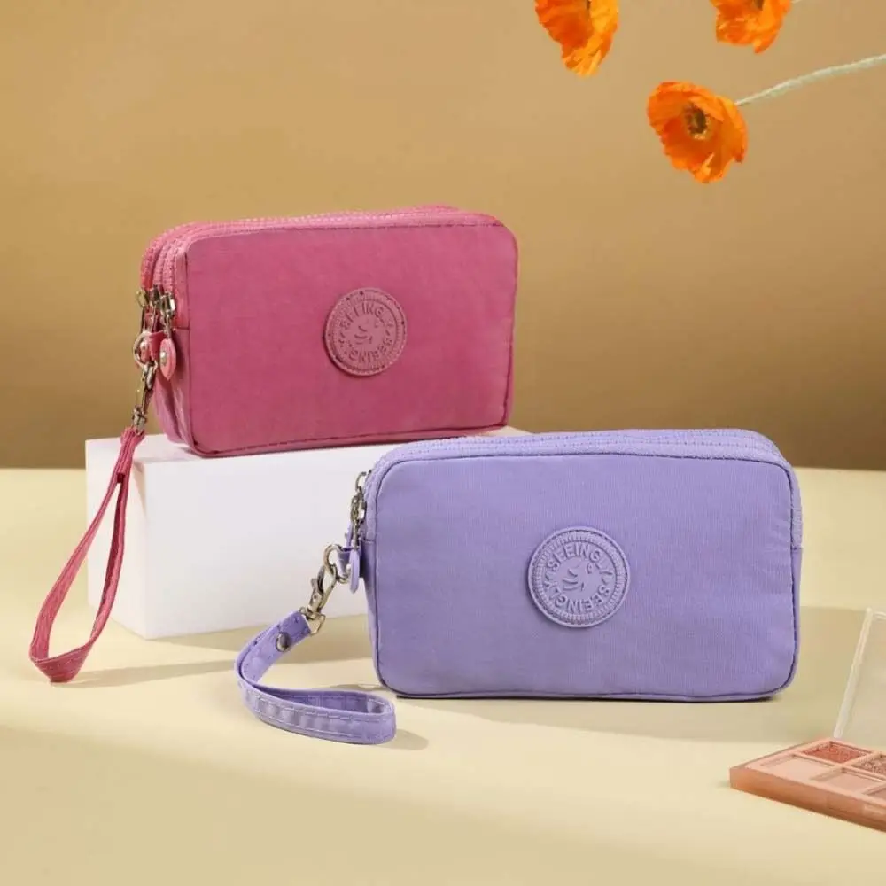 

Creative Letter Short Zipper Coin Purse Nylon Waterproof Simple Money Bag Card Holder Handbag Nylon Phone Bag Travel