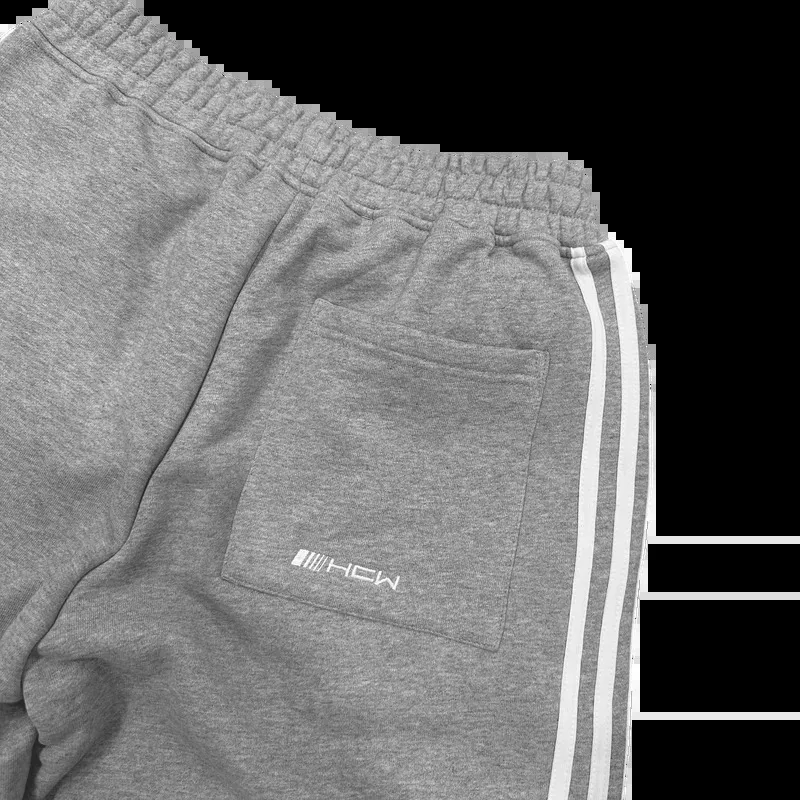 2025 Y2k New HCW Sports Two Piece Set Men and Women Harajuku Hip Hop Striped Embroidered Zipper Hoodie Fashion Sweats eqs9X