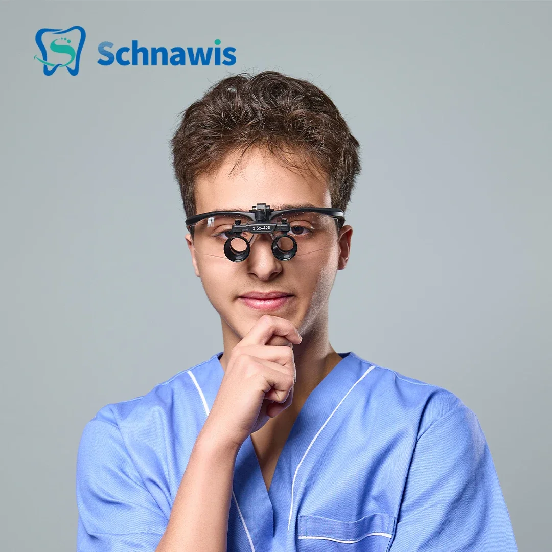 Schnawis New Dental Loupes Dental Surgical Magnifier Optical Magnifier 3.5X420mm Dentistry Lab Binocular Magnifying Glass Lens