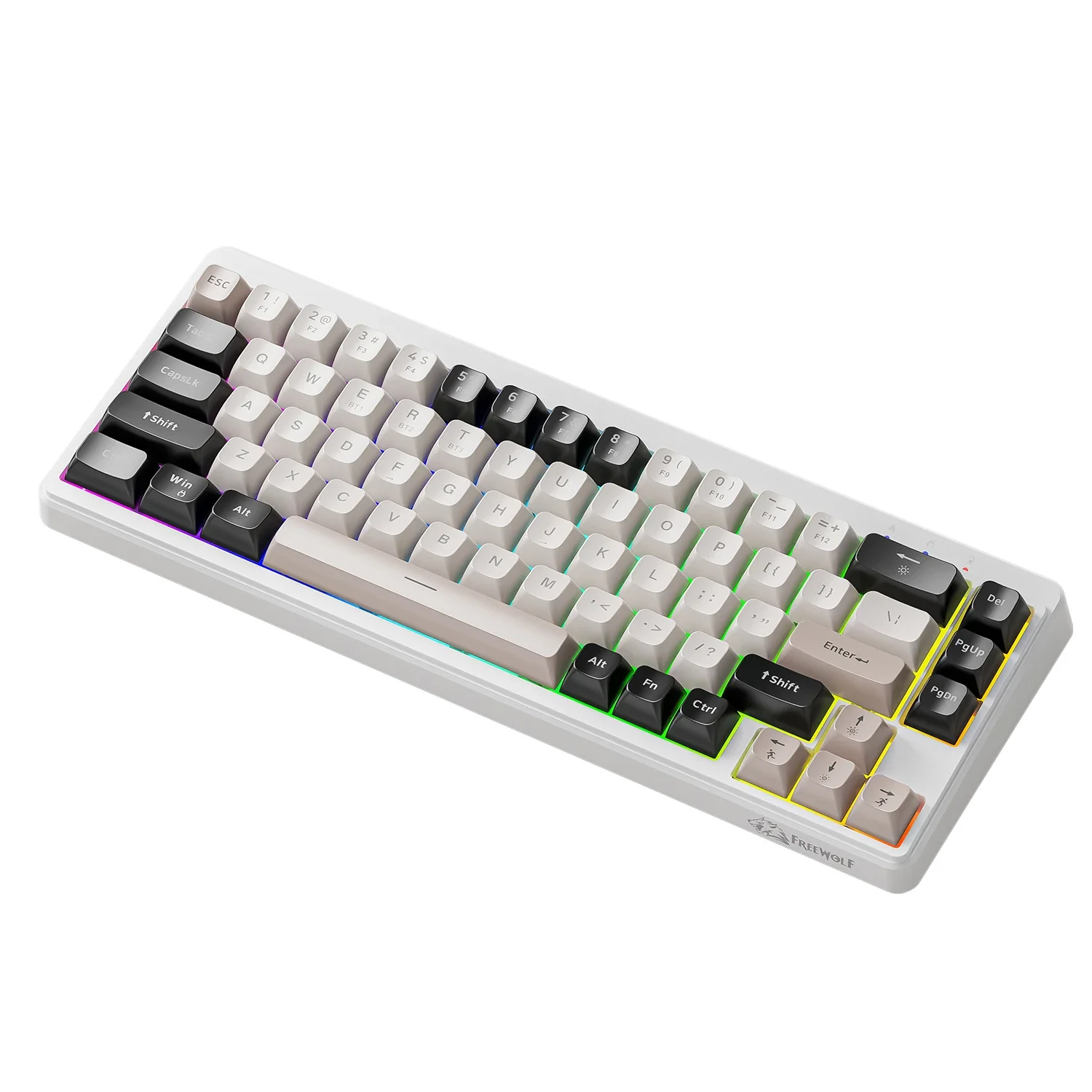 

M68 Bluetooth Keyboard, Rainbow Light,PBT Ball Cap, Wireless Tri-Mode ,Suitable for Computers, Laptops, and Mac